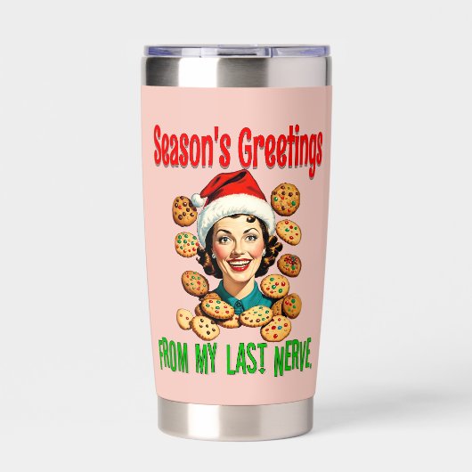 Seizoensgroeten Van Mijn Laatste Zenuw Geïsoleerde Drinkbeker (Voorkant)