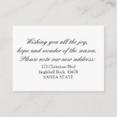 Seizoensgroeten van ons nieuwe huis informatiekaartje (Achterkant)