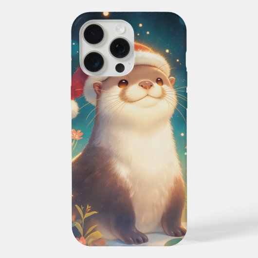 Seizoensgroeten van Otter iPhone Hoesje (Achterkant)