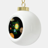 Seizoensgroeten van Planet Earth vieren kerstmis Keramische Bal Ornament (Rechts)