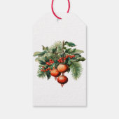 Seizoensgroeten Vintage Design Kerstmis Cadeaulabel (Achterkant)