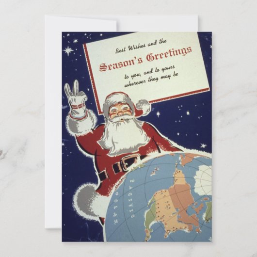 Seizoensgroeten Vintage Kaart (Voorkant)