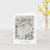 Seizoensgroeten Vintage Kaart (Gele Bloem)