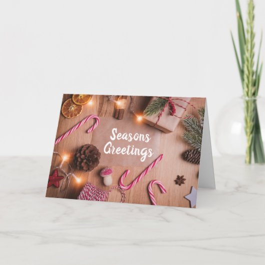 *SEIZOENSGROETEN* VOOR IEDEREEN DIT JAAR! VAKANTIE FEESTDAGEN KAART (Voorkant)