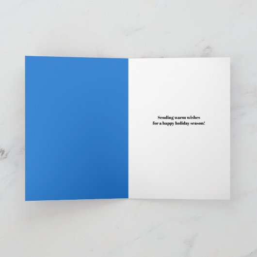 Seizoensgroeten voor iedereen Schattige winterkabo Feestdagen Kaart (Binnen)