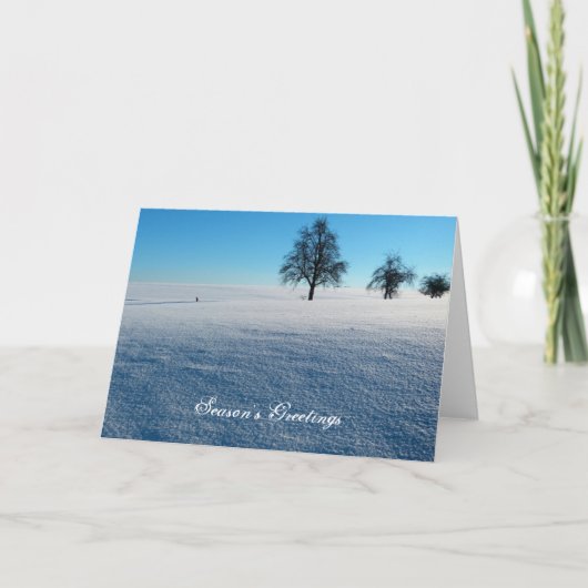 Seizoensgroeten Winter Scene Kaart (Voorkant)