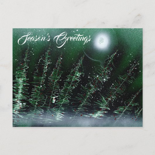 Seizoensgroeten Wintergreen Briefkaart (Voorkant)