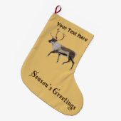 Seizoensgroeten - Woodland Cariou Grote Kerstsok (Voorkant (Hangend))