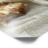 Seizoenshellen en strandfoto's van zeesterren foto afdruk (Hoek)