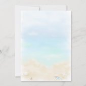 Seizoenshellen op de uitnodiging voor het beach hu (Achterkant)