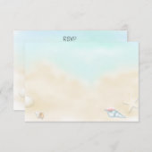 Seizoenshellen op het Beach Wedding RSVP (Voorkant / Achterkant)