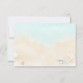 Seizoenshellen op het Beach Wedding RSVP Kaartje (Voorkant)