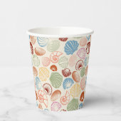 Seizoenshellen van de kust papieren bekers (Links)