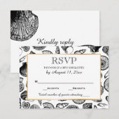 Seizoenshells Beach Wedding Response RSVP (Voorkant / Achterkant)