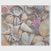 Seizoenshells Ocean Beach Mosaic Art-ontkoppeling Cadeaupapier (Vlak)