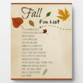 Seizoensherfstoogactiviteiten herfst Fun List Fotoplaat (Voorkant)