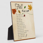 Seizoensherfstoogactiviteiten herfst Fun List Fotoplaat (Zijkant)