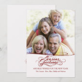 Seizoenskaartje voor feestdagen feestdagenkaart (Voorkant / Achterkant)