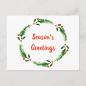 Seizoenskaartje voor groeten briefkaart (Voorkant)