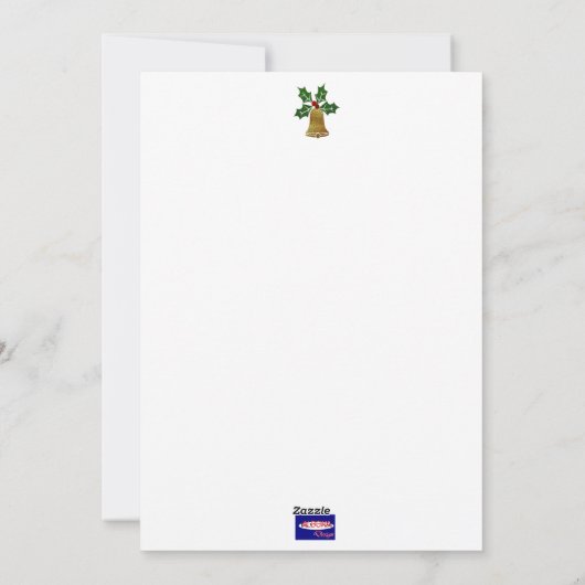 Seizoenskaartje voor groeten feestdagenkaart (Achterkant)