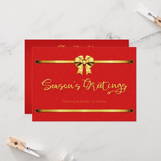 Seizoenskaartje voor het uitnodigen van groeten kaart (Voorkant / Achterkant in situ)