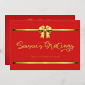 Seizoenskaartje voor het uitnodigen van groeten kaart (Voorkant / Achterkant)