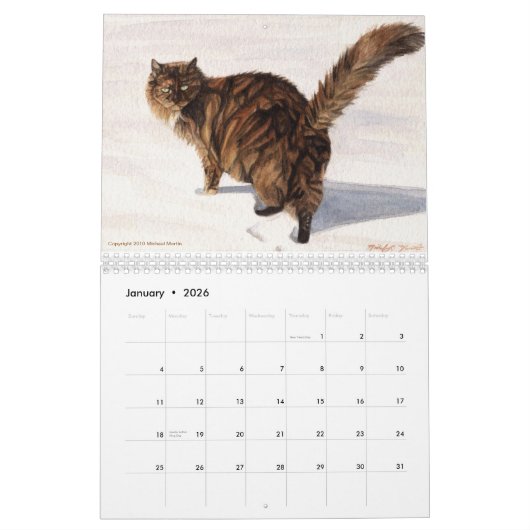 Seizoenskalender van Michael Martin Kalender (Jan 2026)