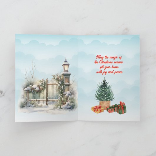 Seizoenskerstfeest Feestdagen Kaart (Binnen)