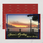 Seizoenskerstfeest Feestdagenkaart (Voorkant / Achterkant)