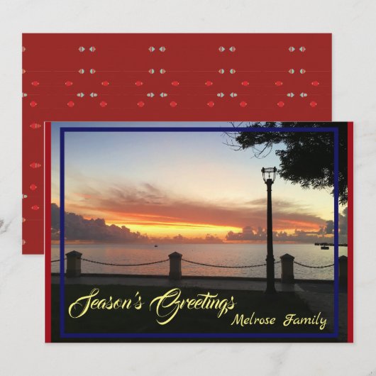 Seizoenskerstfeest Feestdagenkaart (Voorkant / Achterkant)