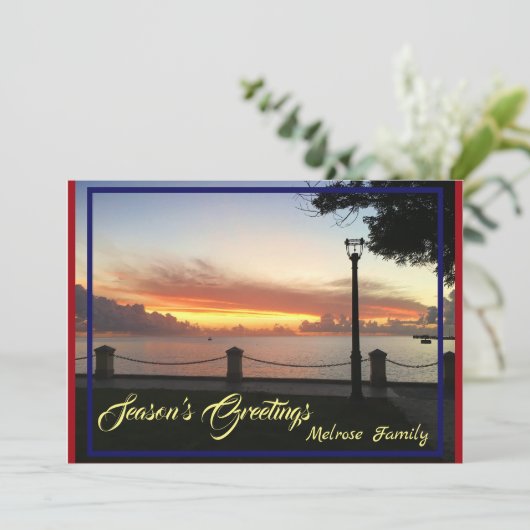 Seizoenskerstfeest Feestdagenkaart (Staand voorkant)