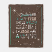 Seizoenskerstgedicht ID593 Fleece Deken (Voorkant)