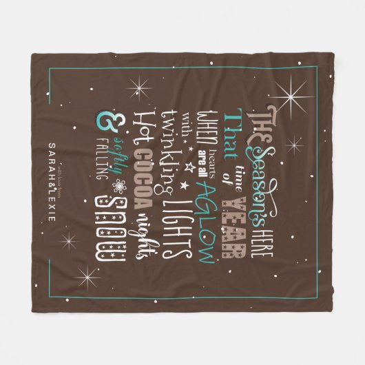 Seizoenskerstgedicht ID593 Fleece Deken (Voorkant (Horizontaal))