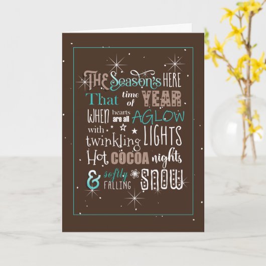 Seizoenskerstgedicht ID593 Kaart (Gele Bloem)