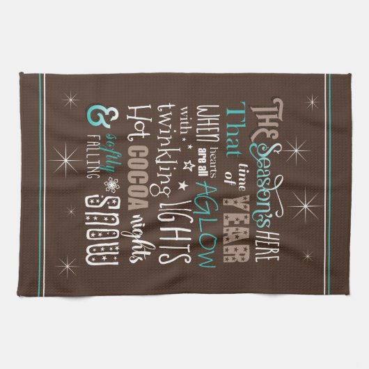 Seizoenskerstgedicht ID593 Theedoek (Horizontaal)