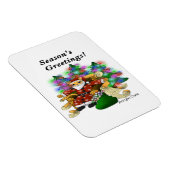 Seizoenskinderen kerstkerstkerstkerstkerstkerstker magneet (Rechterzijde)