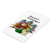 Seizoenskinderen kerstkerstkerstkerstkerstkerstker magneet (Linkerzijde)