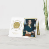 Seizoenskinderen Klassieke zegelfotobusiness Feestdagen Kaart (Voorkant)