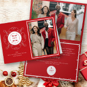 Seizoenskinderen Klassieke zegelfotobusiness Feestdagen Kaart