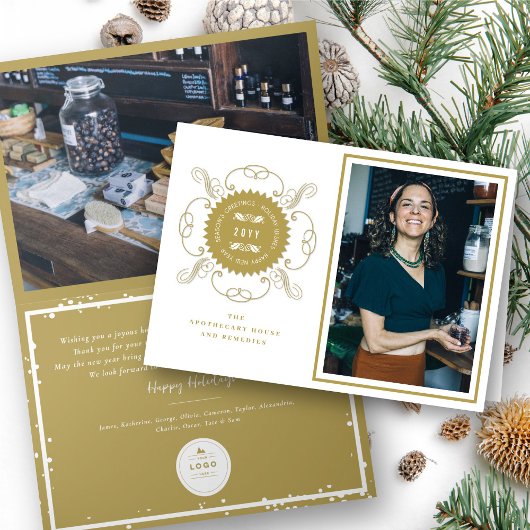 Seizoenskinderen Klassieke zegelfotobusiness Feestdagen Kaart