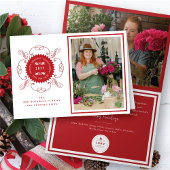 Seizoenskinderen Klassieke zegelfotobusiness Feestdagen Kaart