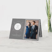 Seizoenskinderen Klassieke zegelfotobusiness Feestdagen Kaart (Voorkant)