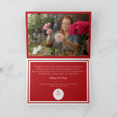 Seizoenskinderen Klassieke zegelfotobusiness Feestdagen Kaart (Binnen)