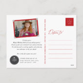 Seizoenskinderen Klassieke zegelfotobusiness Feestdagenkaart (Achterkant)