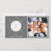 Seizoenskinderen Klassieke zegelfotobusiness Feestdagenkaart (Voorkant)