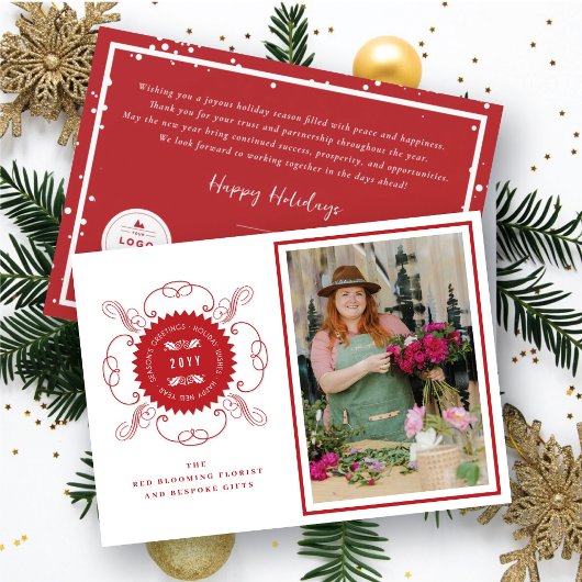 Seizoenskinderen Klassieke zegelfotobusiness Feestdagenkaart