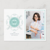 Seizoenskinderen Klassieke zegelfotobusiness Feestdagenkaart (Voorkant)