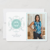 Seizoenskinderen Klassieke zegelfotobusiness Feestdagenkaart (Voorkant)