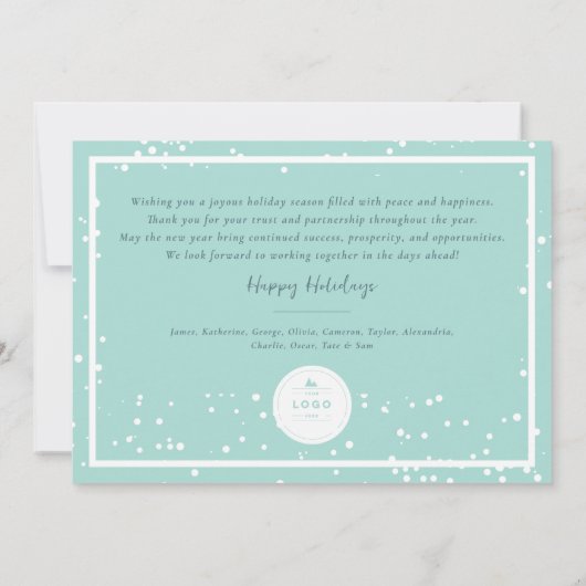 Seizoenskinderen Klassieke zegelfotobusiness Kaart (Achterkant)