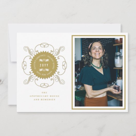 Seizoenskinderen Klassieke zegelfotobusiness Kaart (Voorkant)